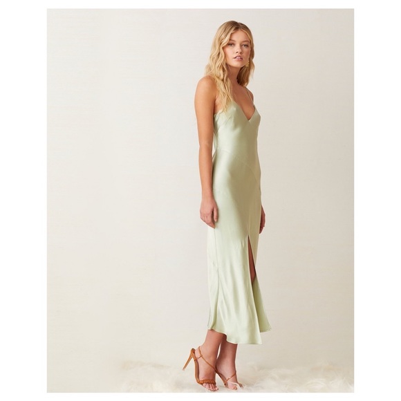 white ruffle hem dress